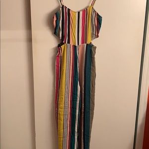 Colorful spaghetti strap jumpsuit